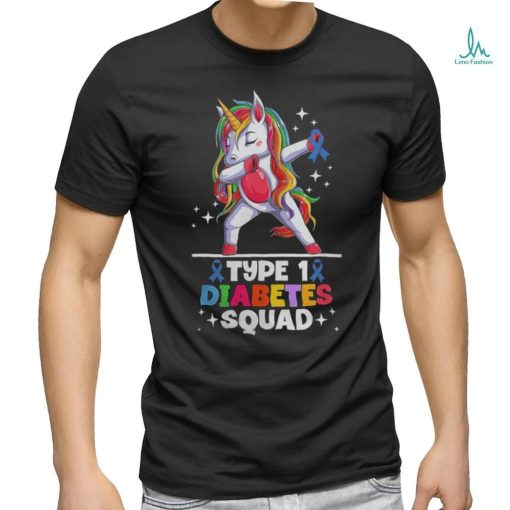 Unicorn Type One Diabetic Unicorn Type 1 Diabetes Squad shirt