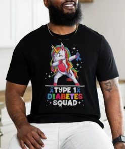 Unicorn Type One Diabetic Unicorn Type 1 Diabetes Squad shirt