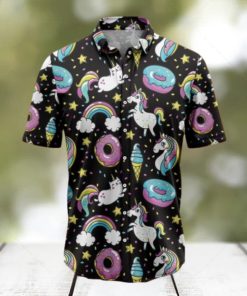 Unicorns Donuts Rainbow Tropical Hawaiian Shirt Gift For Men And Women