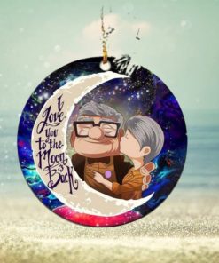 Up Couple Love You To The Moon And Back 2023 Holiday Gifts Custom Name Christmas Ornament