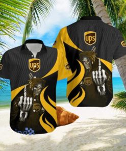 Ups Black Skull Halloween Hawaiian Shirt For Men And Women