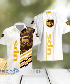 Ups Logo White Hawaiian Shirt For Men And Women