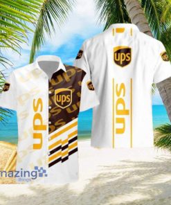 Ups Logo White Hawaiian Shirt For Men And Women