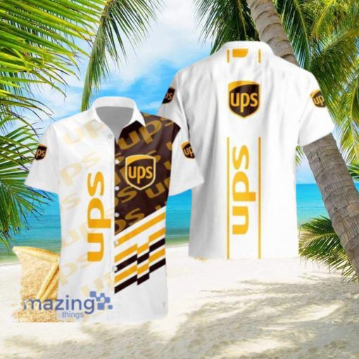 Ups Logo White Hawaiian Shirt For Men And Women