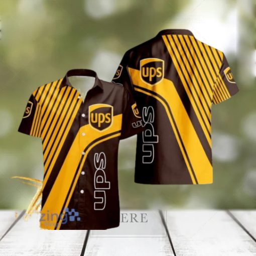 Ups Logo Yellow And Black Hawaiian Shirt For Men And Women