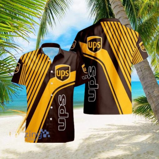 Ups Logo Yellow And Black Hawaiian Shirt For Men And Women