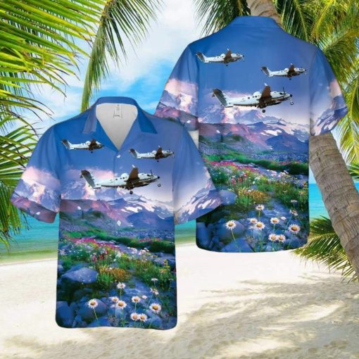 Us Army Beechcraft Mc 12w Liberty Hawaiian Shirt