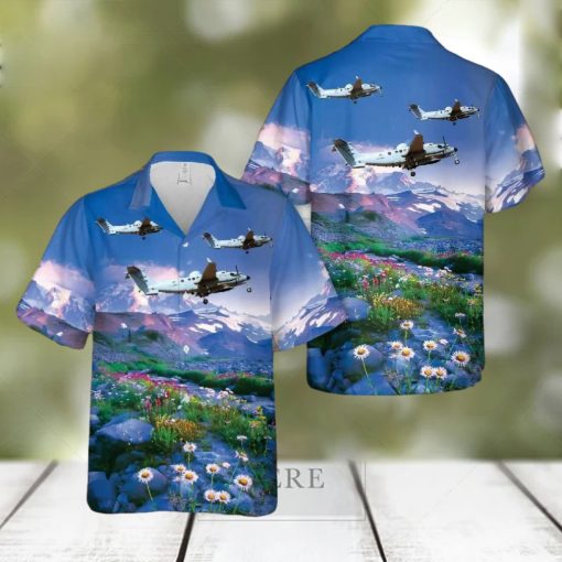 Us Army Beechcraft Mc 12w Liberty Hawaiian Shirt