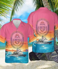 Us Navy Uss Lake Champlain  Ticonderoga class Guided Missile Cruiser Hawaiian Shirt