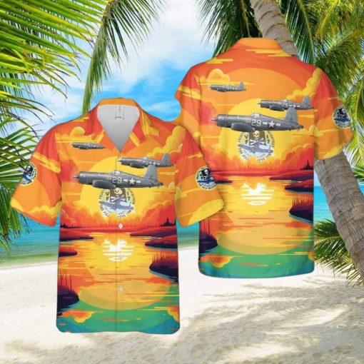 Us Navy Vf 17 Jolly Rogers F4u 1a Corsair Hawaiian Shirt