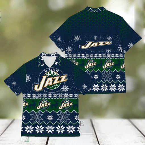 Utah Jazz Best Ugly Christmas 3D Hawaiian Shirt Printed Fans Gift For Family Holidays