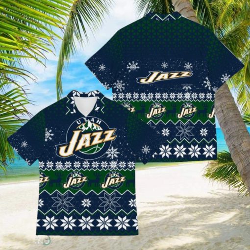 Utah Jazz Best Ugly Christmas 3D Hawaiian Shirt Printed Fans Gift For Family Holidays