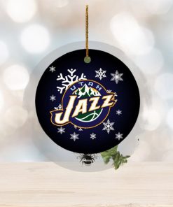 Utah Jazz NBA 2023 Holiday Gifts Custom Name Christmas Ornament