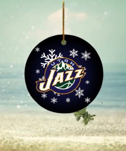 Utah Jazz NBA 2023 Holiday Gifts Custom Name Christmas Ornament