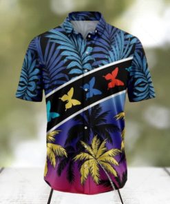 Vacation Tropical Coconut Palm Butterflies Tropical Hawaiian Shirt Gift For Men And Women