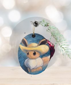 Van Gogh Museum Eevee Inspired by Self Portrait with Straw Hat Poster Holiday 2023 Ornament