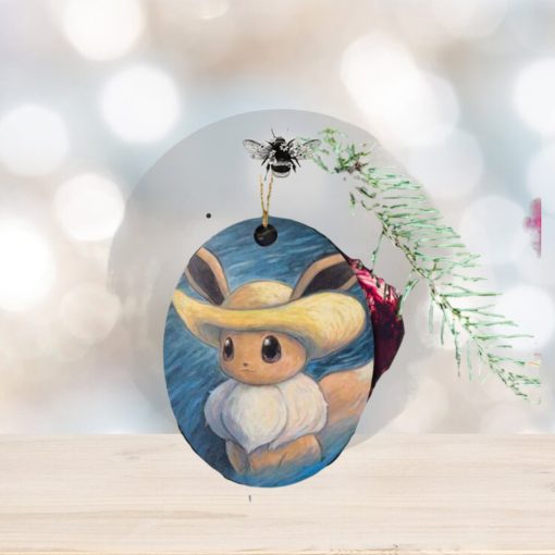 Van Gogh Museum Eevee Inspired by Self Portrait with Straw Hat Poster Holiday 2023 Ornament