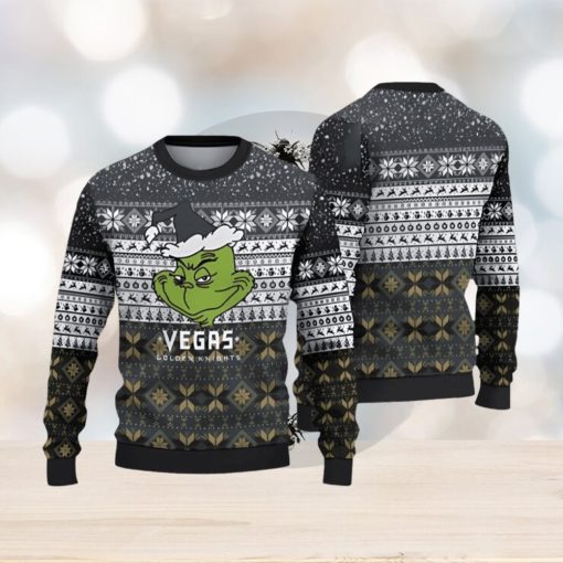 Vegas Golden Knights Grinch Ugly Christmas Sweater