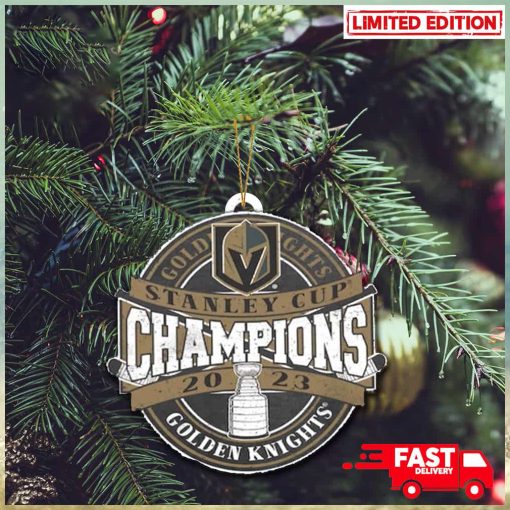Vegas Golden Knights Stanley Cup Champions 2023 Christmas Tree Decorations Xmas Holiday Ornament
