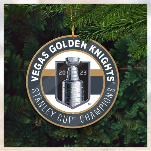 Vegas Golden Knights Stanley Cup Champions 2023 Custom Name Christmas Tree Decorations Ornament