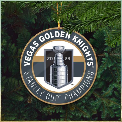 Vegas Golden Knights Stanley Cup Champions 2023 Custom Name Christmas Tree Decorations Ornament