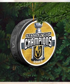 Vegas Golden Knights Stanley Cup Champions Puck 2023 Champions Holiday Gifts Christmas Decorations Ornament