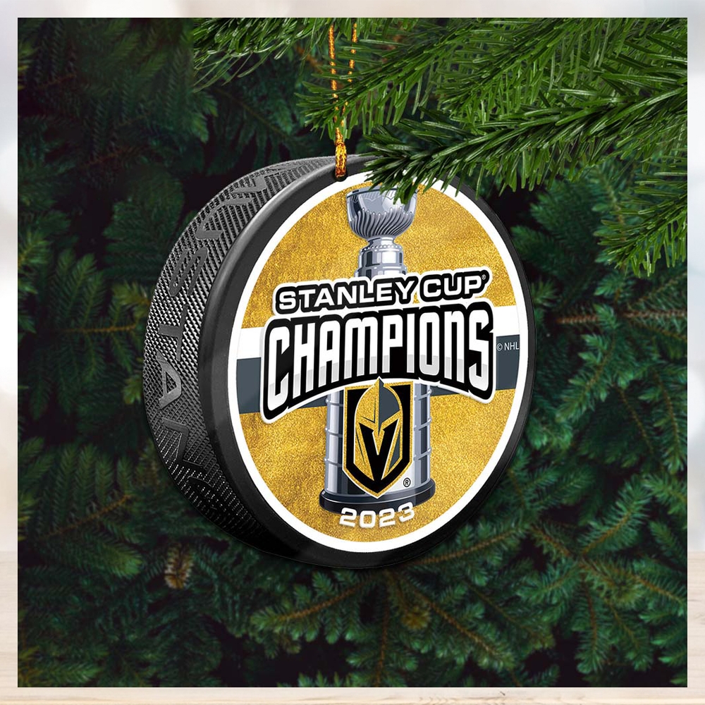 Vegas Golden Knights Stanley Cup Champions Puck 2023 Champions Holiday  Gifts Christmas Decorations Ornament - Limotees