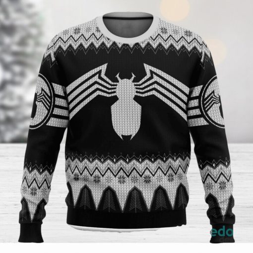 Venom Marvel Venom Symbol 3D Ugly Christmas Sweater Unisex Christmas Sweater For Men And Women