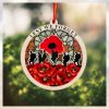 Veteran Poppy Lest We Forget Suncatcher Ornament Soldier And Dog Memorial Christmas Ornaments