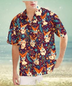 Victini Pokemon Hawaiian Shirts Pokemon Button Up Shirt Mens Pokemon Shirts