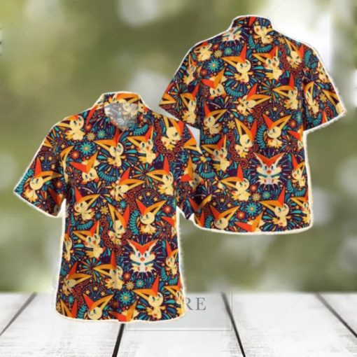 Victiny Pokemon Tropical Hawaiian Shirt