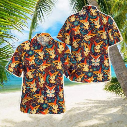 Victiny Pokemon Tropical Hawaiian Shirt