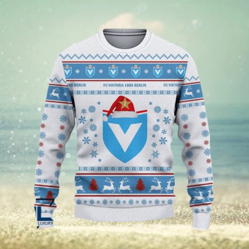 Viktoria Berlin Paradise Bundesliga Logo Team Design Ugly Christmas Sweater For Fans Gift