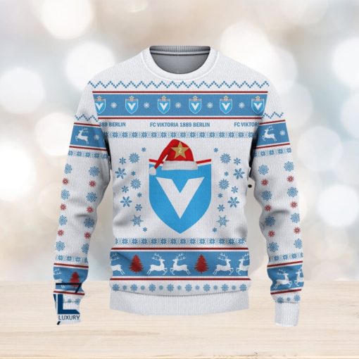 Viktoria Berlin Paradise Bundesliga Logo Team Design Ugly Christmas Sweater For Fans Gift