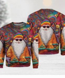 Vintage Colorful Santa Ugly Sweater