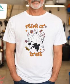 Vintage Stick Or Treat Funny Nurse Shirt