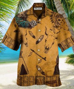 Vintage War Skull Hawaiian Shirt for Men