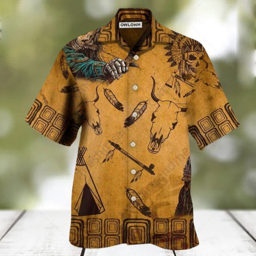 Vintage War Skull Hawaiian Shirt for Men