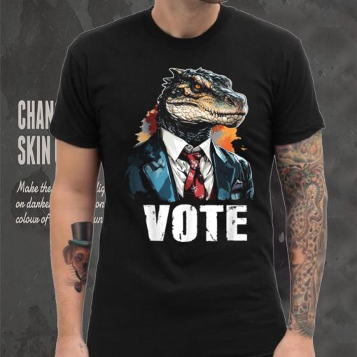 Vote Reptilian For President Election Voting Lizard T Shirt