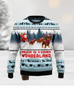 Walkin‘ In A Weiner Wonderland Ugly Christmas Sweater New For Men And Women Gift Holidays Christmas