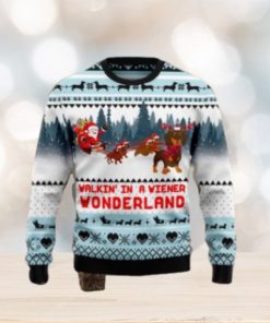 Walkin‘ In A Weiner Wonderland Ugly Christmas Sweater New For Men And Women Gift Holidays Christmas