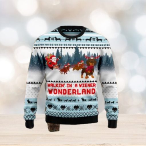 Walkin‘ In A Weiner Wonderland Ugly Christmas Sweater New For Men And Women Gift Holidays Christmas