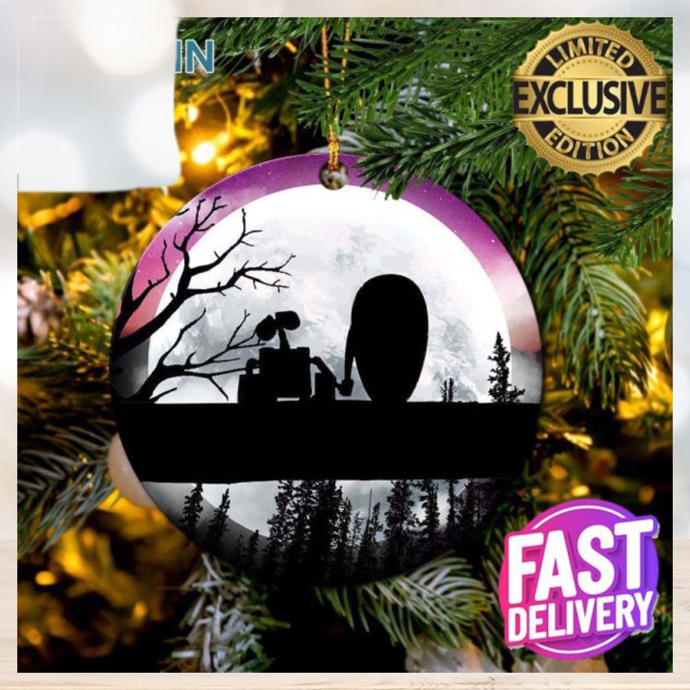 Wall E Moon Night 2023 Holiday Gifts Custom Name Christmas Ornament Wall E Moon Night 2023 Holiday Gifts Custom Name Christmas Ornament