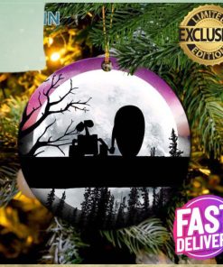 Wall E Moon Night 2023 Holiday Gifts Custom Name Christmas Ornament