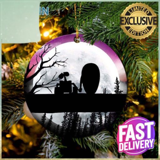 Wall E Moon Night 2023 Holiday Gifts Custom Name Christmas Ornament