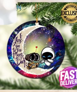 Wall – E Couple Love You To The Moon And Back 2023 Holiday Gifts Custom Name Christmas Ornament