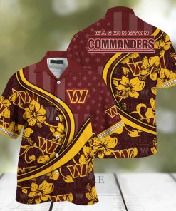 Washington Commanders NFL Us Flag Hawaiian Shirt Custom Summer Aloha Shirt