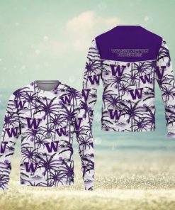 Washington Huskies Champions Sports Hawaiian Coconut Patterns 2023 Ugly Christmas Sweater Men And Women Gift For Fans Holidays