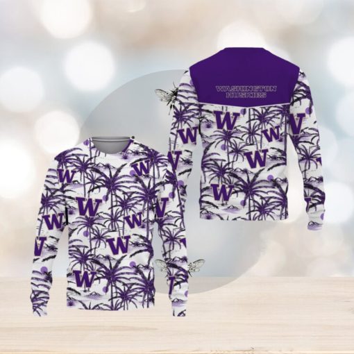 Washington Huskies Champions Sports Hawaiian Coconut Patterns 2023 Ugly Christmas Sweater Men And Women Gift For Fans Holidays