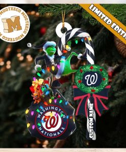 Washington Nationals MLB Grinch Candy Cane Personalized Xmas Gifts Christmas Tree Decorations Ornament_55909257 1